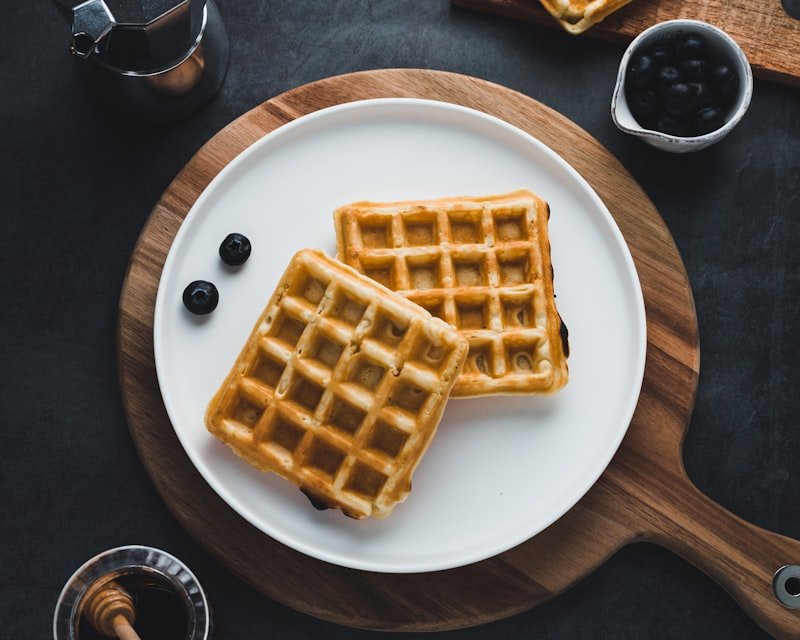 Belgian Waffle with Ice Cream